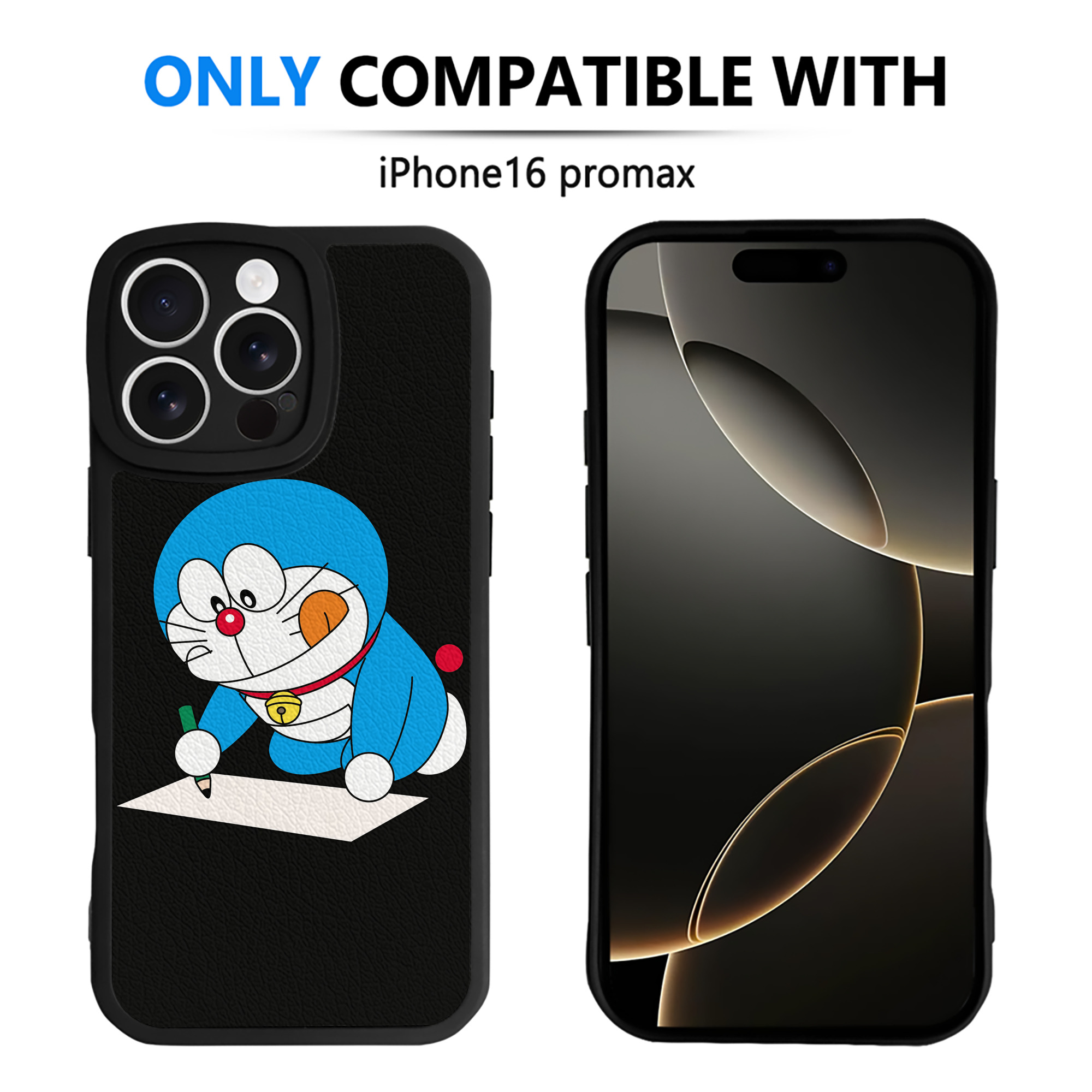（画像用） ドラえもん Doraemon 【iPhone 16シリーズ対応】シリコンスマホケース（レザー調） 材質：シリコン
